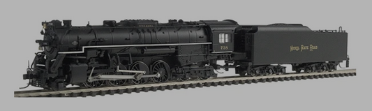 Life Like 7470 N Scale 2-8-4 Van Sweringen Berkshire Steam Engine DC/Silent Nickel Plate #738