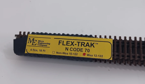 Micro Engineering 12-122 N Scale - Code 70 Weathered 36" Flex-Trak Quantity 6