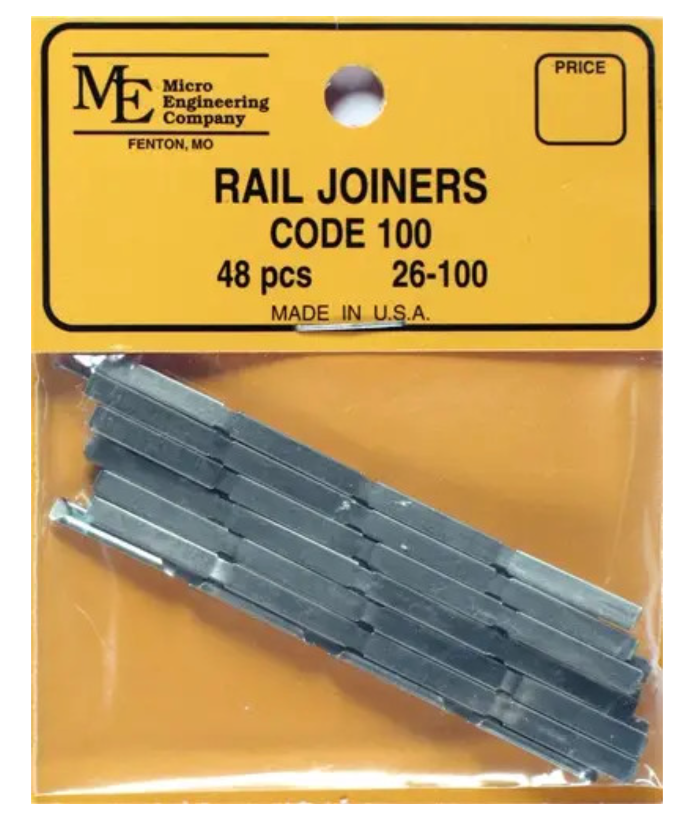 Micro Engineering 26-100 HO Scale - Metal Rail Joiners Code 100