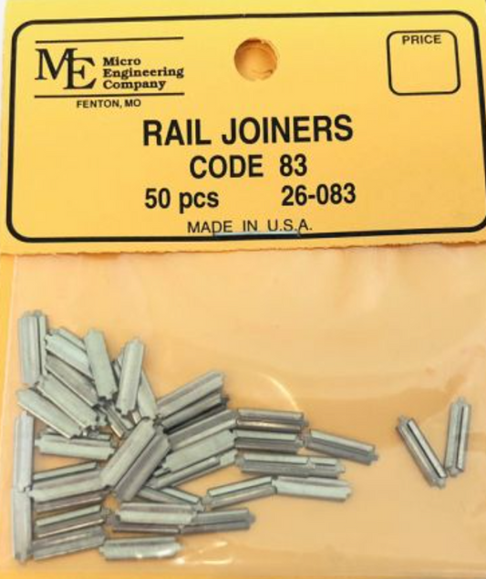 Micro Engineering 26-83 HO Scale - Metal Rail Joiners Code 83