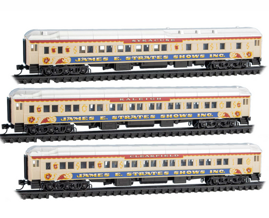 MicroTrains Line Strates Shows 3 Car Carnival Train Cars N Scale