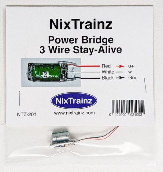 NixTrainz NTZ-201 - Power Bridge I, 3 Wire Stay-Alive