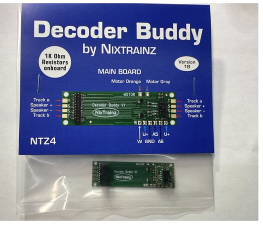 NixTrainz Decoder Buddy NTZ4, V1B for 21PNEM-8 Decoders, 8 Output With 1K Resistors