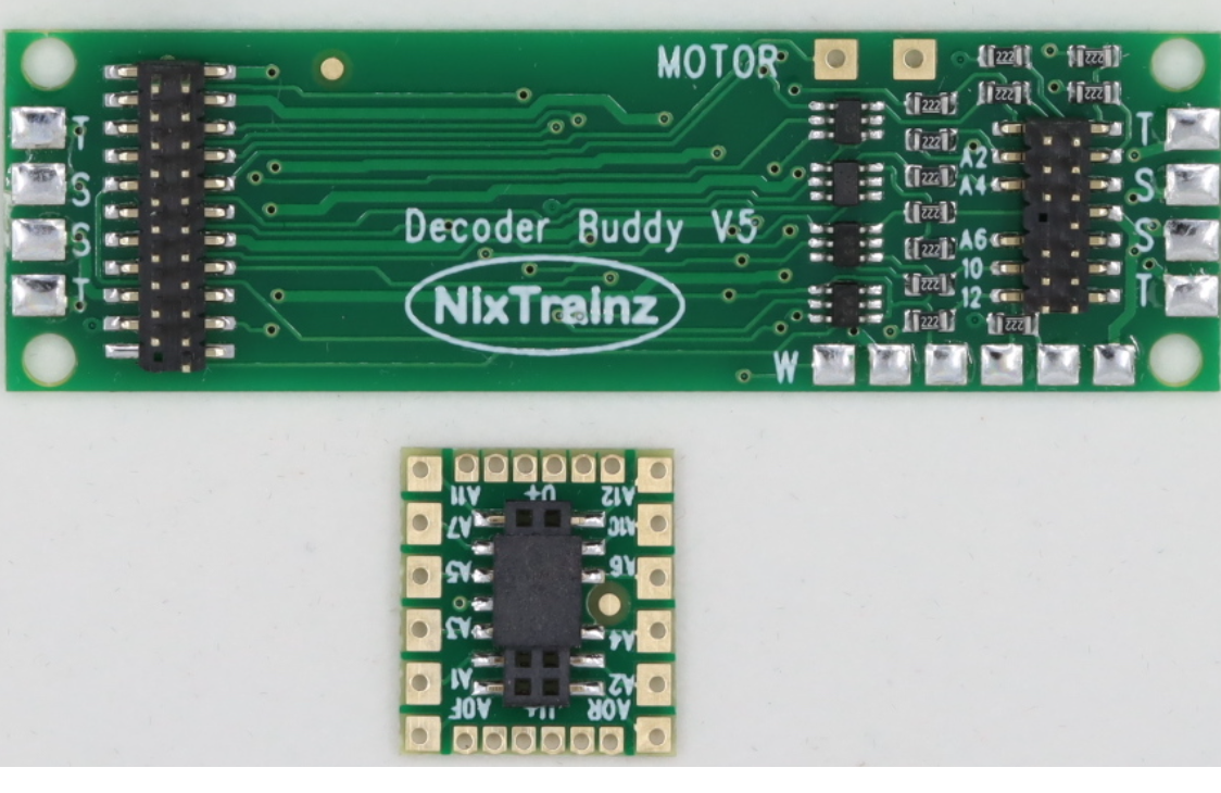 NixTrainz NTZ5, Decoder Buddy V5, 12 Outputs With 2.2K Resistors, Includes One Mother Board and One Connector Board