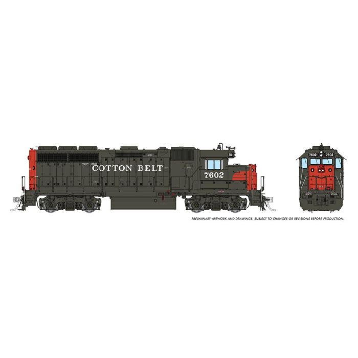 Rapido GP40 HO Scale (DC/Silent) Cotton Belt (SSW) #7602