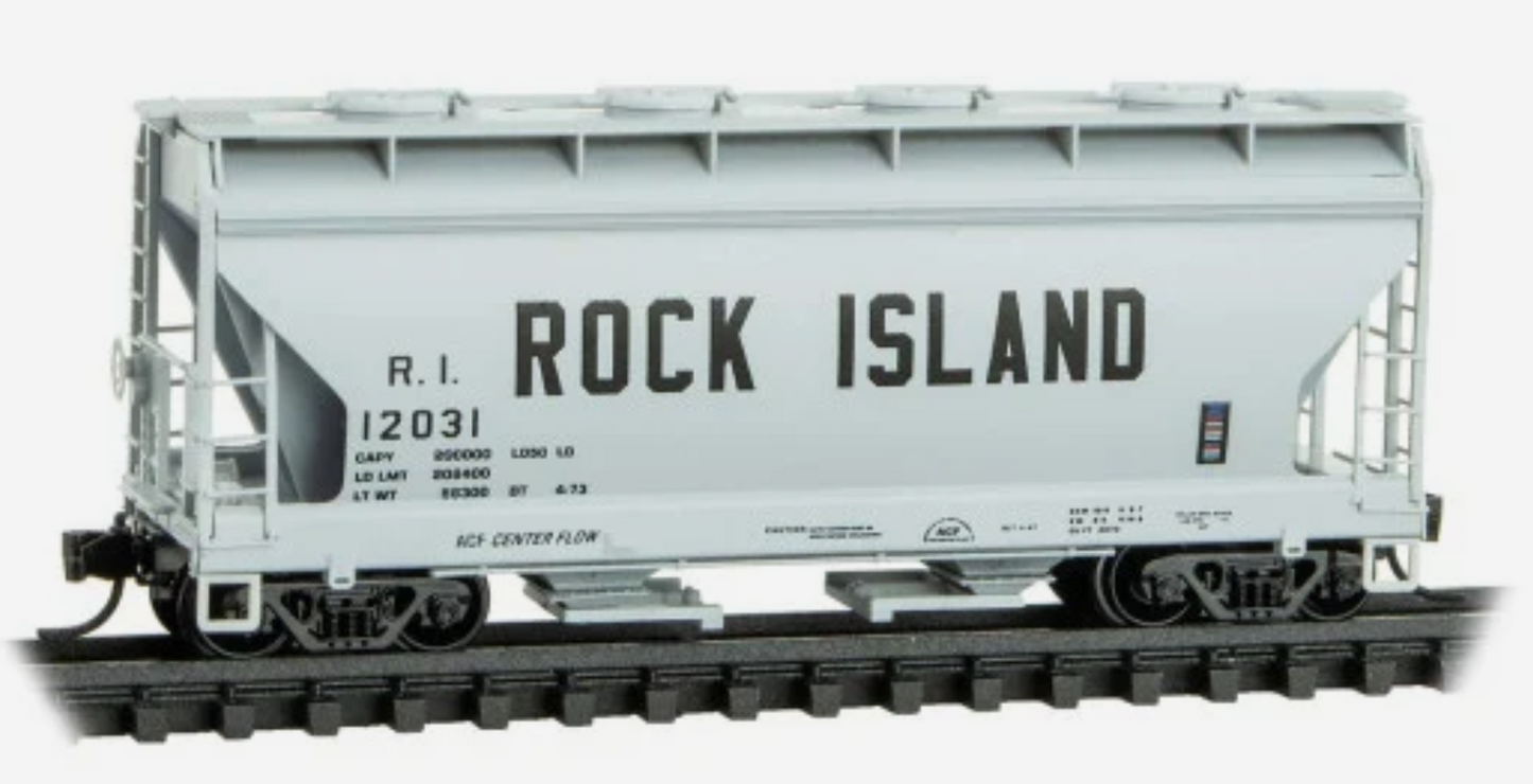 MicroTrains Line 092 00 630 N SCALE - Rock Island 2 Bay Covered Hopper