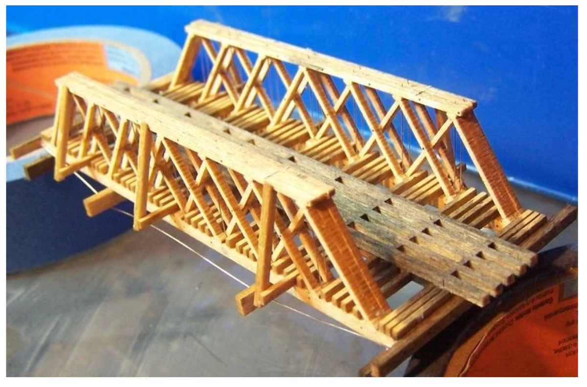 RS Laser RSL 2028 HO Scale - 55 ft Span Truss Rod Bridge Craftsman Kit