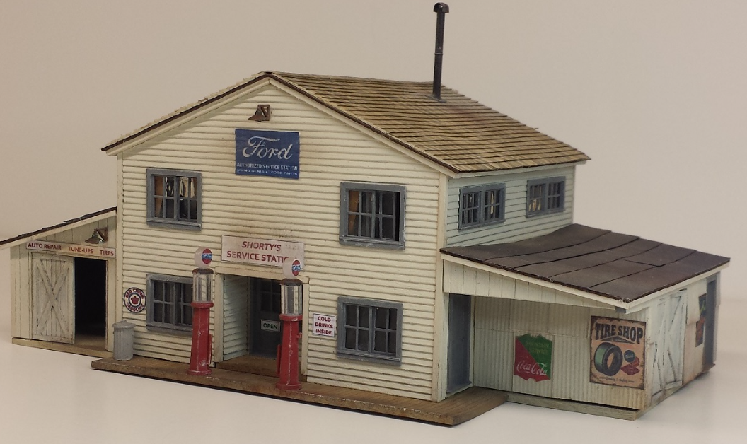 Rail Scale Models RSM 0105 HO Scale - Shorty's Service Station Craftsman Kit