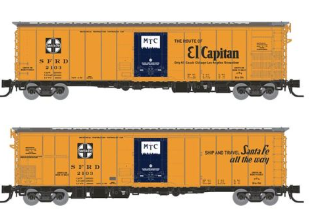 Rapido 561005 N Scale - RR-56 Mechanical Reefer 4-Pack - El Capitan Slogan