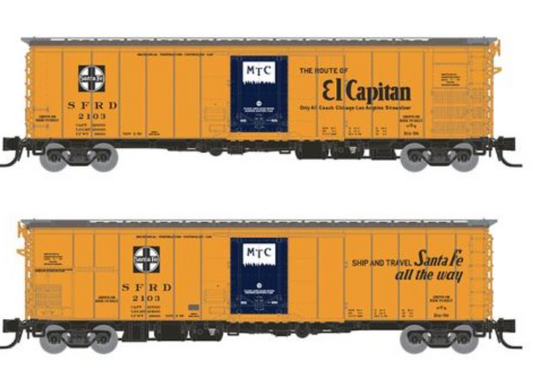 Rapido 561005 N Scale - RR-56 Mechanical Reefer 4-Pack - El Capitan Slogan
