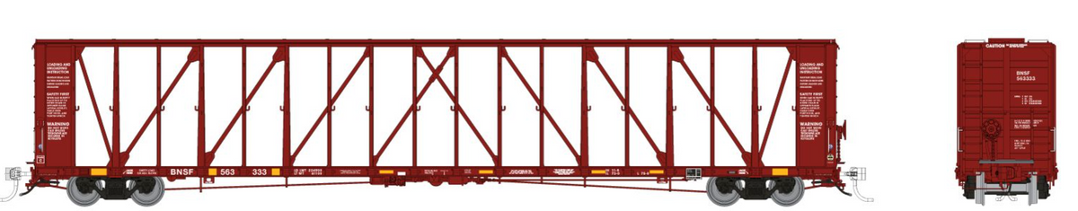 Rapido 562009 N Scale -  NSC Centerbeam Flatcar BNSF - Brown 6-Pack