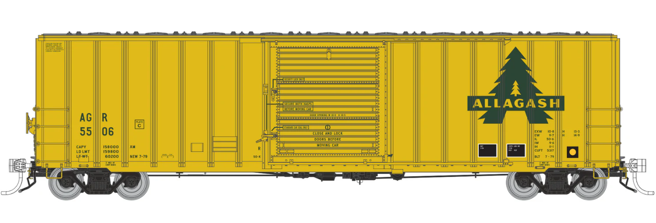 Homeshops Rapido PC&F Single Door Boxcar freelance model railroad Allagash #5528 HO