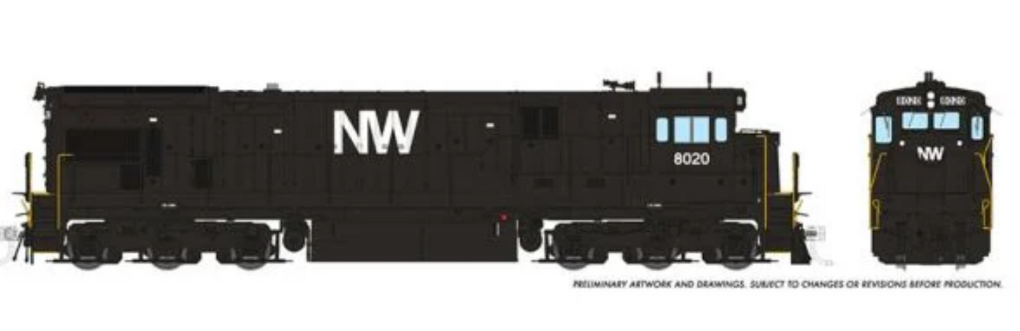 Rapido 42524 HO Scale - C30-7 DCC/Sound Norfolk & Western Black Scheme #8068