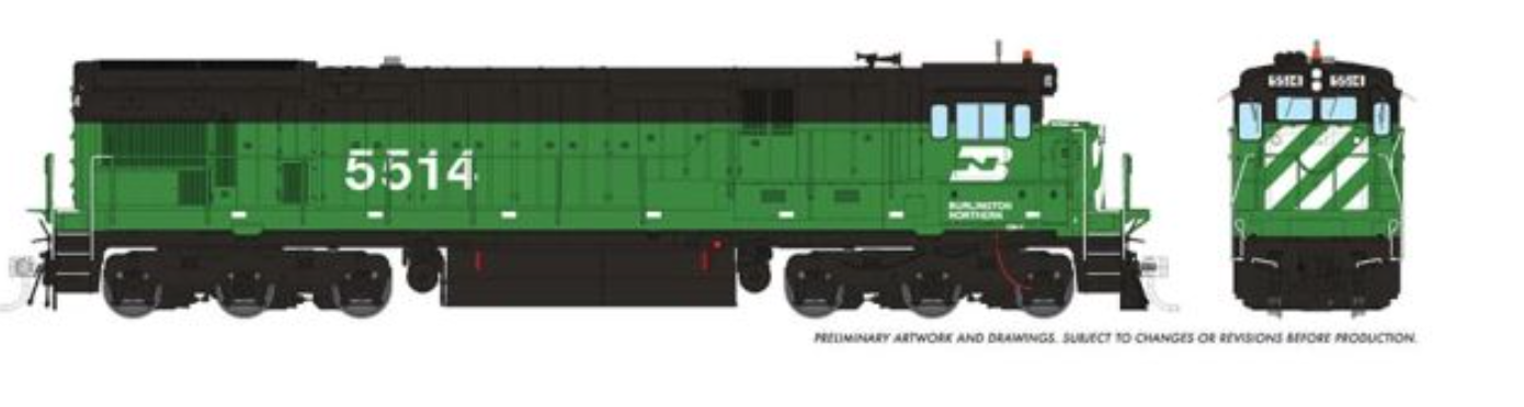 Rapido 42506 HO Scale - C30-7 DCC/Sound Burlington Northern - Early Scheme: #5526
