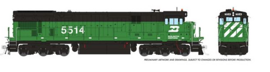 Rapido 42506 HO Scale - C30-7 DCC/Sound Burlington Northern - Early Scheme: #5526