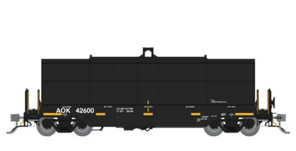 Rapido 168001 Greenbrier Transverse Coil Car: Arkansas & Oklahoma - Black: 6-Pack HO Scale