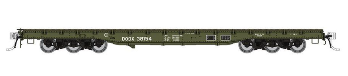 Rapido 199004A  HO Scale - Magor Heavy Duty Flatcar DODX - Late Scheme #38522