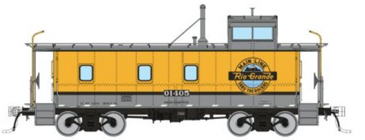 Rapido 225016 HO Scale D&RGW End Cupola Steel Caboose: Postwar Single Stripe : #01415