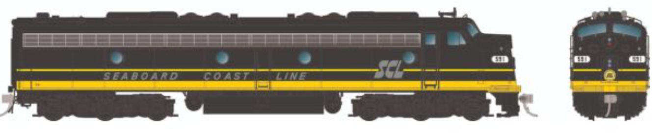 Rapido E8A 28094 (DC/Silent) Seaboard Coast Line SCL #591 HO Scale