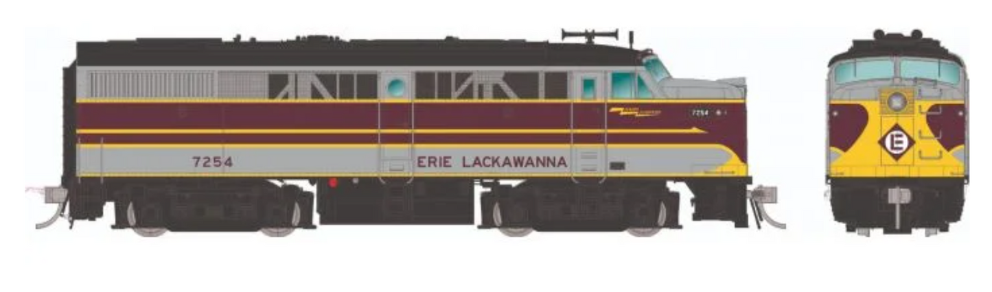 Rapido 37545 HO Scale - ALCo FA-1 (DCC/Sound) Erie Lackawanna Grey & Maroon #7344