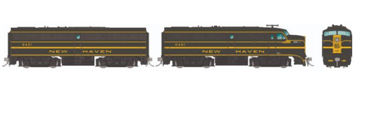 Rapido 37565 HO Scale - ALCo FA-1 +FB-1 (DCC/Sound) New Haven - Green Scheme: #0401 + #0451