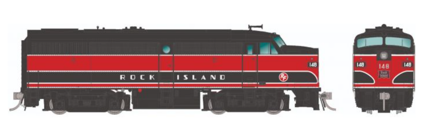 Rapido 37572 HO Scale - ALCo FA-1 (DCC/Sound) Rock Island - Red & Black #158
