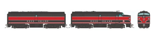 Rapido 37573 HO Scale - ALCo  FA-1 + FB-1 (DCC/Sound) Rock Island - Red & Black #148 + #148B