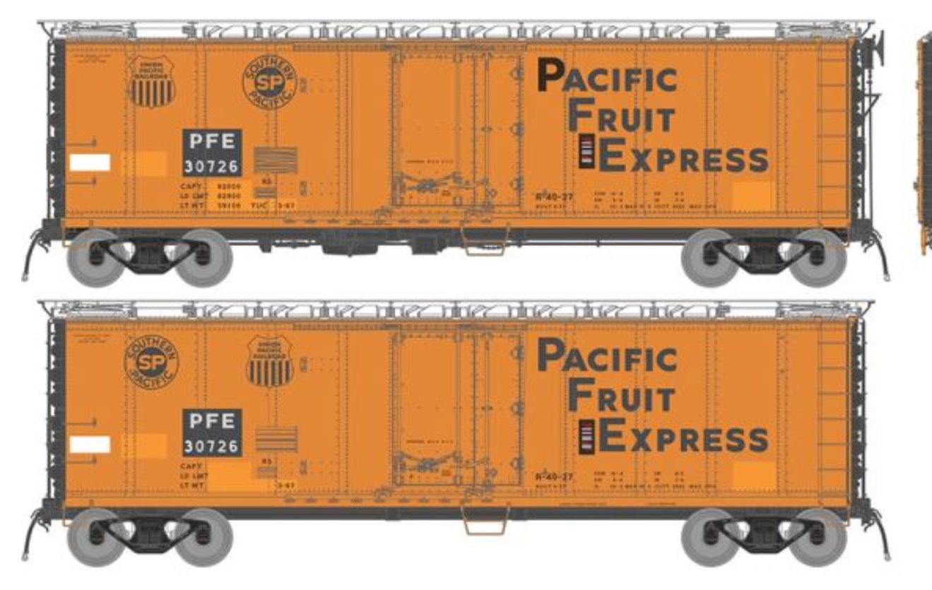 Rapido 196007A HO Scale PFE R-40-27 Reefer: PFE - 1970s TIV Repaint