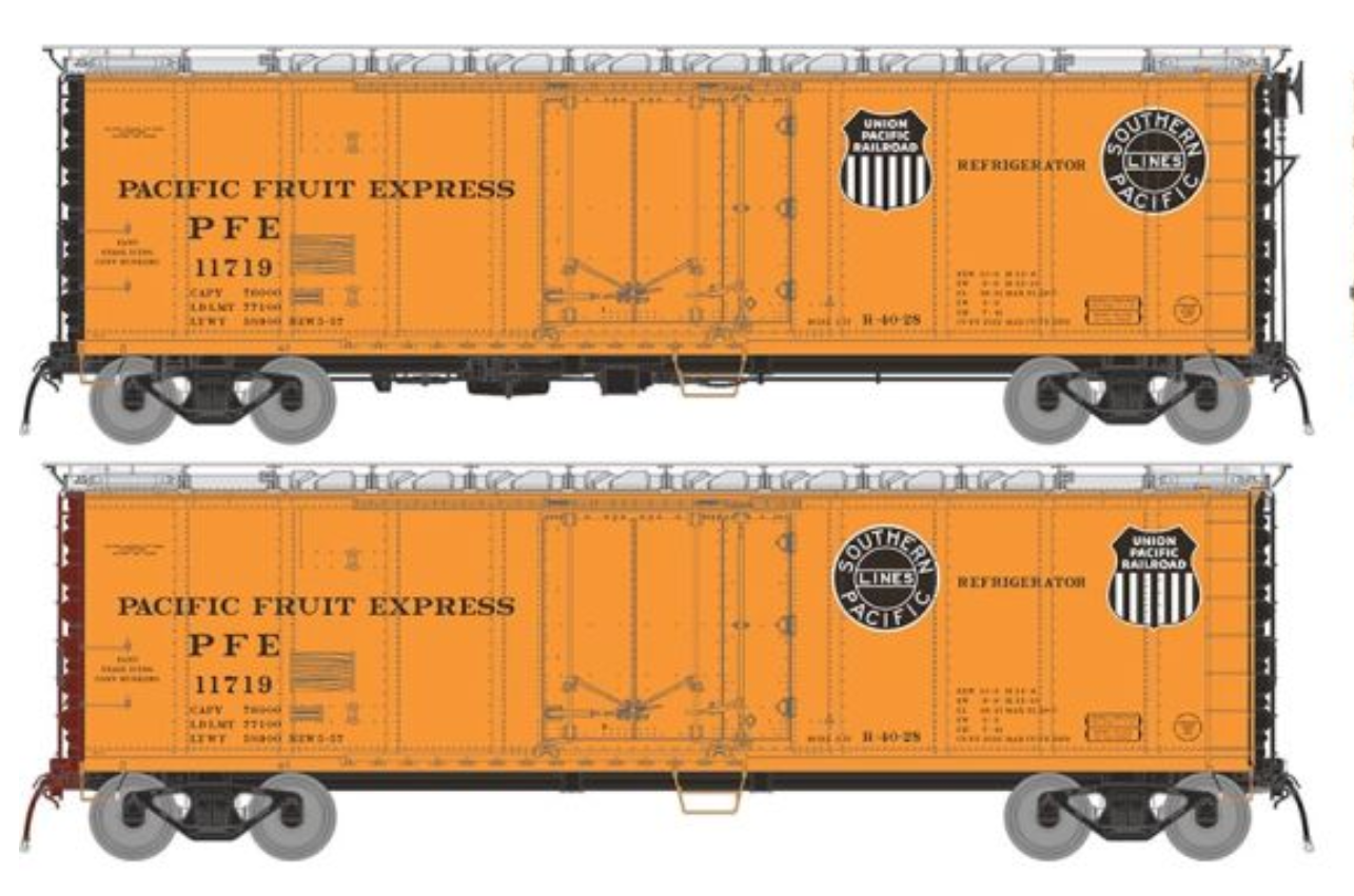 Rapido 196002A HO Scale PFE R-40-27 Reefer 1957 Scheme
