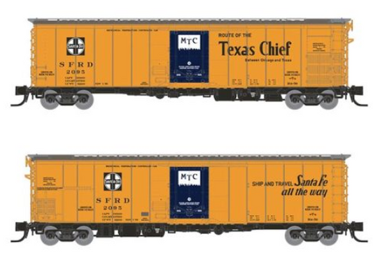 Rapido 561003 N Scale - RR-56 Mechanical Reefer 4-Pack - Santa Fe Texas Chief