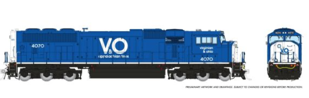Homeshops / Rapido 1048538 HO Scale - SD70 MAC DCC/Sound Virginian & Ohio #4086