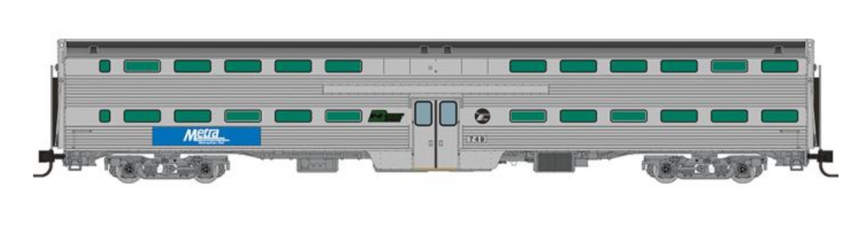 Rapido 545005A N Scale - Budd Gallery Car Burlington Northern Coach