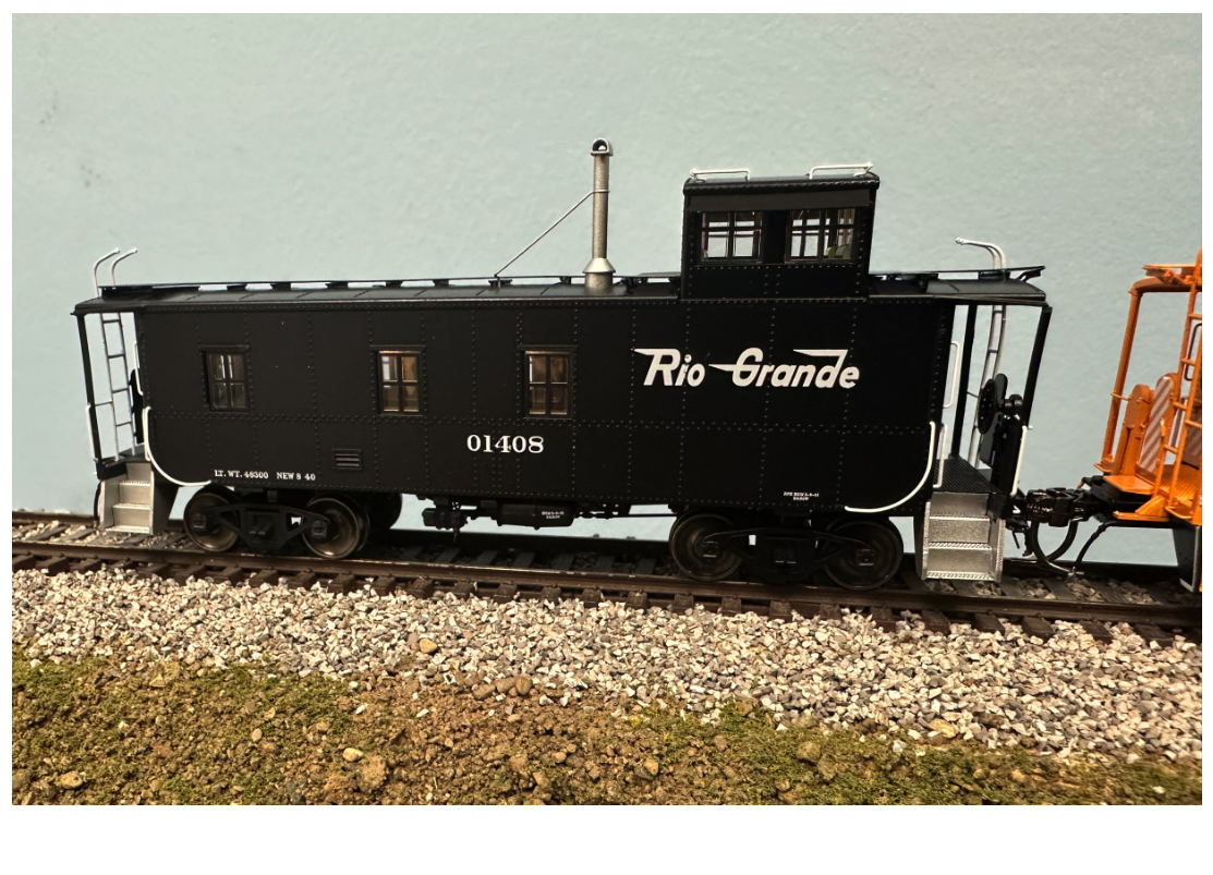Rapido 225004 HO Scale D&RGW End Cupola As-built Steel Caboose: Black Scheme: #01416