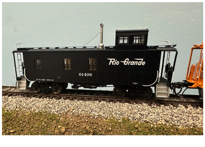 Rapido 225004 HO Scale D&RGW End Cupola As-built Steel Caboose: Black Scheme: #01416