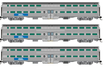 Rapido 545008 N Scale - Budd Gallery Cars Burlington Northern Set Three Coaches  #763, #778 & #820