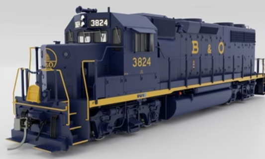 Rapido 38508 HO Scale - GP38 DCC/Sound Baltimore & Ohio (blue, yellow) #3840