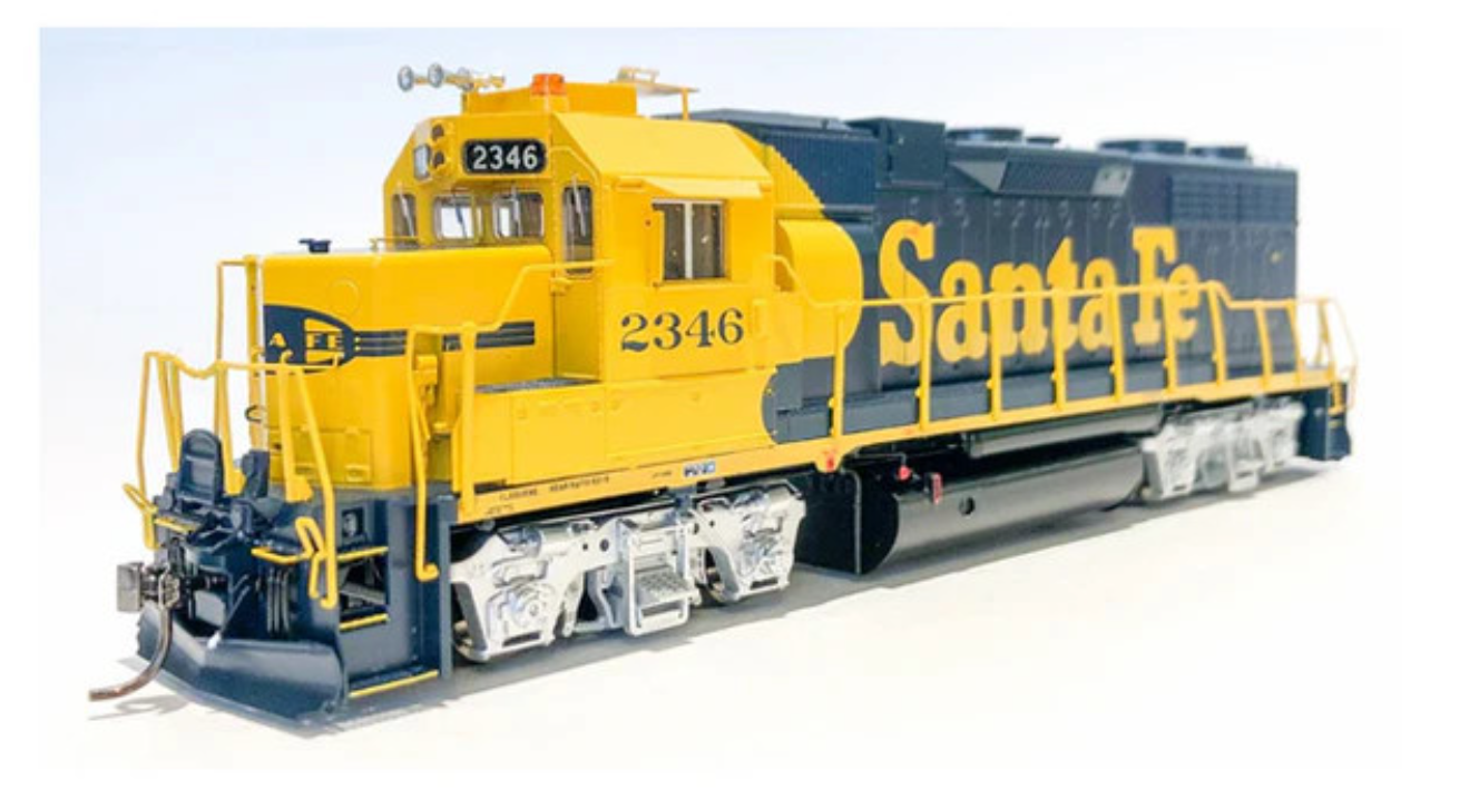Rapido 38503 HO Scale - GP38 DCC/Sound - Santa Fe Yellow Warbonnet - w/o Class Lights #2329