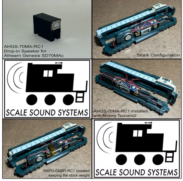 Scale Sound Systems Speaker AHGS-70MA Athearn Genesis SD70MAc
