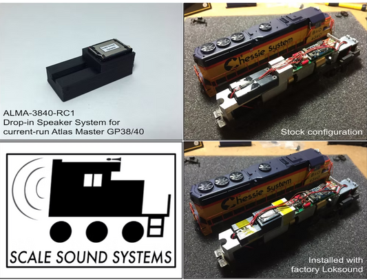 Scale Sound Systems Dual Speakers ALMA 3840 Atlas Silver GP38/40, SD24/26/35