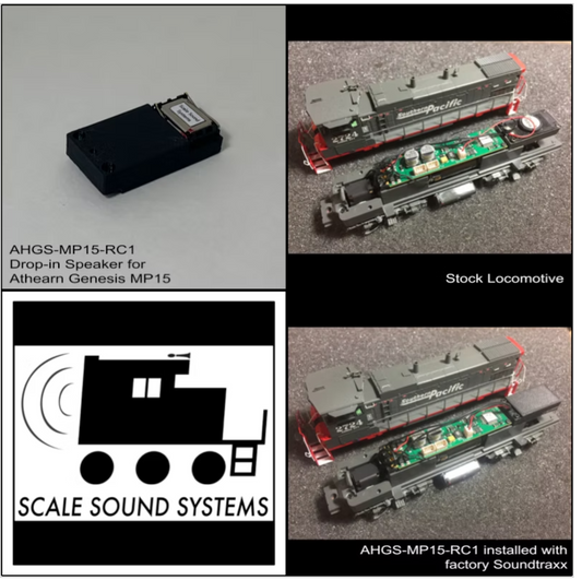Scale Sound Systems Speaker AHGS MP15 Athearn Genesis MP15AC pre 2025 Production