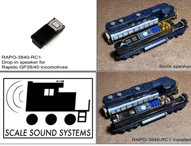 Scale Sound Systems Speaker RAPO-3840 Rapido GP38/40