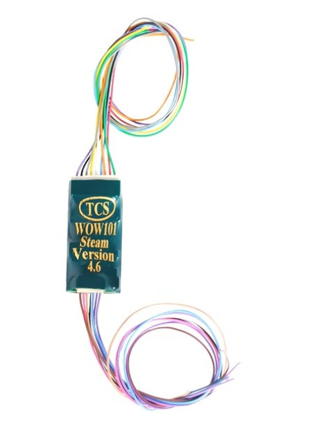 Train Control Systems TCS 1516 - WOW101-Steam ~ WOWSound DCC Sound Decoder 9 Pin 6 Functions Keep Alive Wires