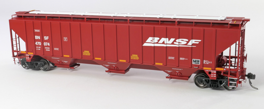 Tangent Scale Models 36015-12 HO Scale - Trinity Industries Inc 4750CuFt Covered Hopper BNSF “Large Swoosh 2005” 470205