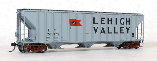 Tangent Scale Models 28061-06 HO Scale - 4600 Covered Hopper “Delivery Gray 12-1968” PC Samuel Rea Shops  Lehigh Valley (LV) #50971