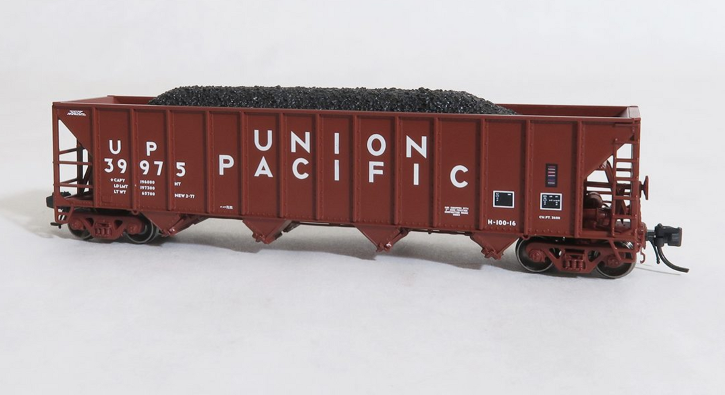 Tangent Scale Models 80012-02 N Scale - Bethlehem 3600 cuft Quad Hopper “Original H-100-16” Union Pacific #40522