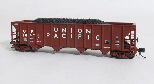 Tangent Scale Models 80010-05 N Scale - Bethlehem 3600 cuft Quad Hopper “Original H-100-16” Union Pacific #40031