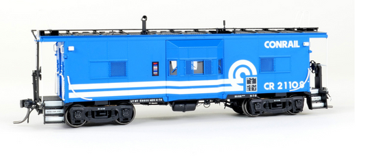 Tangent Scale Models 60713-03 HO Scale - Conrail (CR) N7D “Blue Repaint 6-1976” ICC Bay Window Caboose #21110