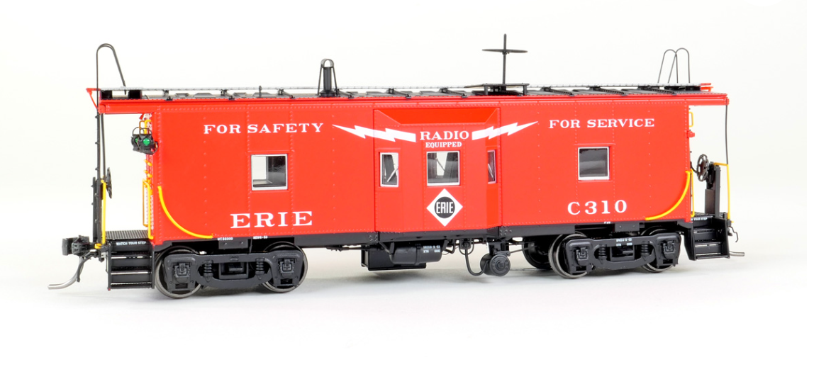 Tangent Scale Models 60710-02 HO Scale - Erie “Delivery Red 4-1953” Erie ICC Bay Window Caboose #C307