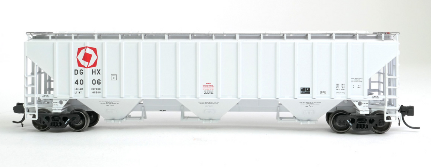 Tangent Scale Models 81013-01 N Scale - Trinity Industries Inc 4750CuFt Covered Hopper DGHX #4006