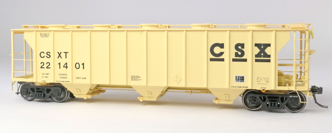 Tangent Scale Models 35161-03 HO Scale - Pullman Standard PS-2 2929 CuFt Covered Hopper CSX #221100